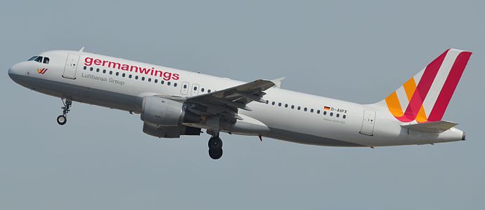 Um airbus A320 da Germanwings.