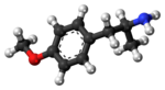 4-Methoxyamphetamine molecule ball.png