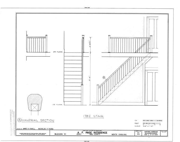 File:A. T. Page House, Wilkenson Street, Cary, Wake County, NC HABS NC,92-CARY,1- (sheet 12 of 23).tif