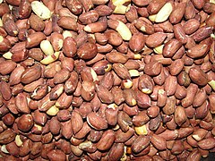 Roasted groundnuts in their membranes; roasted peanuts in their skin