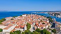 A view from the south to the northern end of Zadar, Croatia (48607314658).jpg