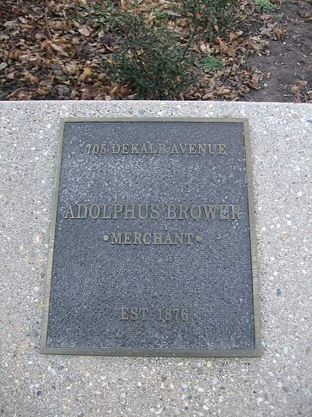 File:Adolphus W. Brower House3 plaque.jpg