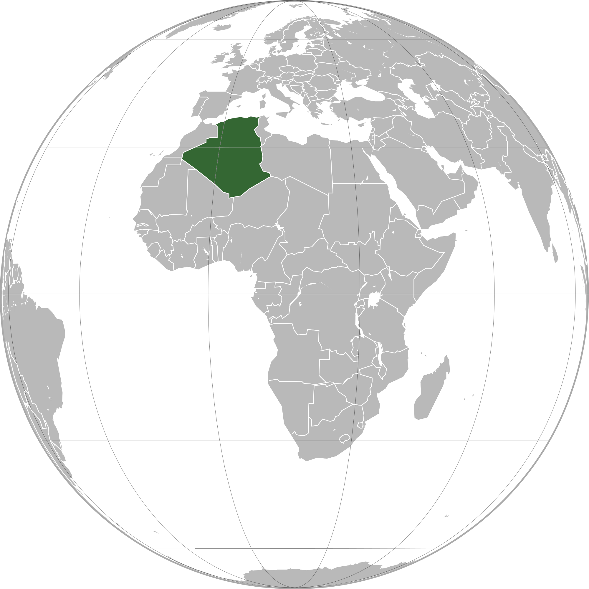 Location of Algeria ...