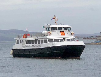 From 12 November 2019 Ali Cat was also in CalMac livery. Ali Cat in CalMac livery.jpg