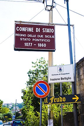 Ancient Papal State border, (Beltiglio, Ceppaloni).jpg