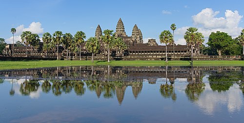 Angkor Wat with its reflection