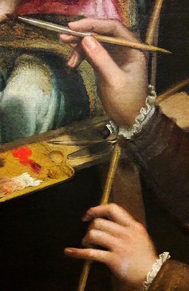 File:Anguissola Self-portrait at the easel (detail).jpg