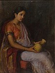Girl with av Vase av Antonio Xavier Trindade, sekelskiftet 1800/1900