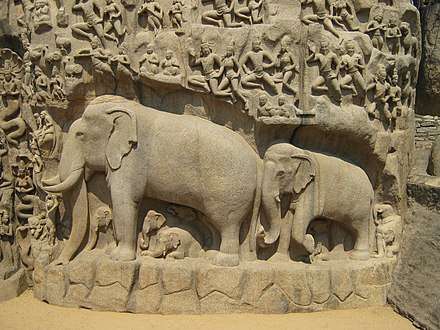 Detail of the Arjuna's Penance bas-relief
