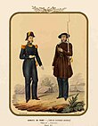 Corpo de' cannonieri marinari Da sx a dx: ufficiale ed individuo Napoli, 1855.