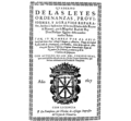 Leyes aprobadas por las Cortes del Reino de Navarra celebradas en 1617