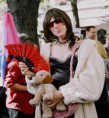 Demonstration by prostitutes in Paris, France, in October 2005. AvtivistedesProstitues.JPG