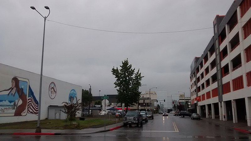 File:B Street looking south from 4th Avenue, Anchorage, Alaska.jpg