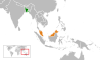 Location map for Bangladesh and Malaysia.