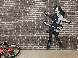 <i>Hula Hooping Girl</i> 2020 artwork by Banksy