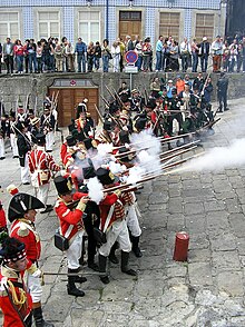 Reenactment of the battle Battle of Porto reenactment (1) 2009.jpg