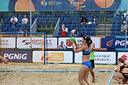 Deutsch: Beachhandball Europameisterschaften 2019 (Beach handball Euro); Tag 6: 7. Juli 2019 – Spiel um Platz Drei, Frauen, Kroatien-Niederlande 0:2 (14:23, 20:22) English: Beach handball Euro; Day 6: 7 July 2019 – Women's Bronze Medal Match – Croatia-Netherlands 0:2 (14:23, 20:22)