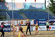 Deutsch: Beachhandball Europameisterschaften 2019 (Beach handball Euro); Tag 5: 6. Juli 2019 – Frauen, Platzierungsspiel für die Ränge 9–12, Deutschland-Polen 2:1 (22:23, 19:16, 7:6) English: Beach handball Euro; Day 5: 6 July 2019 – Placement Match/Cross Match for rank 9–12 Women – Germany-Poland 2:1 (22:23, 19:16, 7:6)