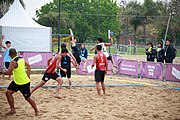 Deutsch: Beachhandball bei den Olympischen Jugendspielen 2018; Tag 6, 12. Oktober 2018; Jungen, Platzierungssspiel Ränge 9-10 – Chinese Taipei (Taiwan)-Uruguay 2:1 English: Beach handball at the 2018 Summer Youth Olympics at 12 October 2018 – Boy's Placement Match 9-10 – Chinese Taipei (Taiwan)-Uruguay 2:1