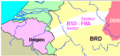 Image 14Map showing the area of West Germany occupied by Belgian forces after the Second World War, known as FBA-BSD (from History of Belgium)