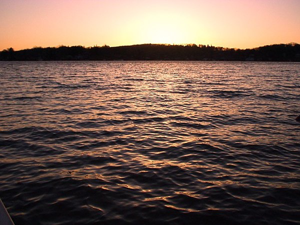 At sunset, seen from Bertrand Island