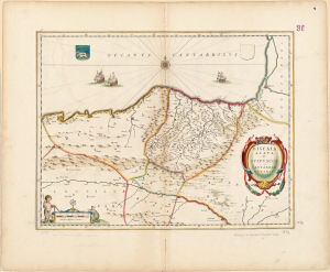 “Biscaia, Alava et Guipuscoa Cantabriae Veteris Partes”. Joan Blaeu. Atlas Maior. Amsterdam, 1662.