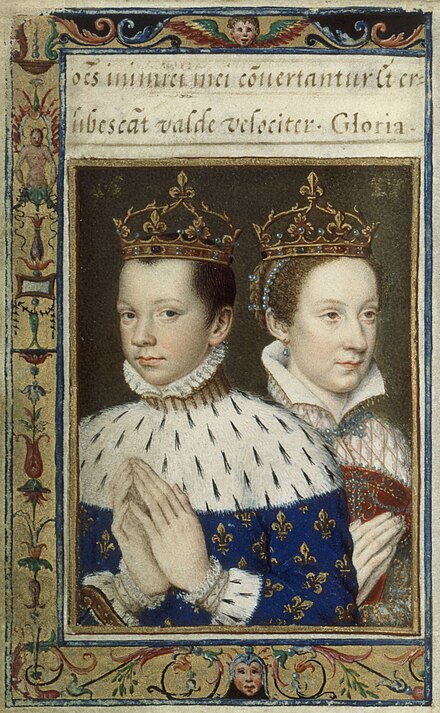 A young Mary, Queen of Scots and her husband, Francis II of France shortly after his coronation