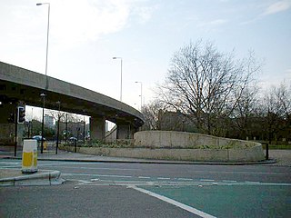 Bricklayers Arms road intersection between A2 and the London Inner Ring Road in south London, England