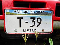 British Virgin Islands — license plate ("livery")