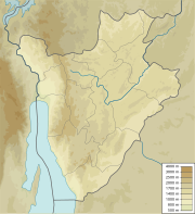 Location map Burundi در بوروندی واقع شده