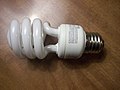 A compact fluorescent lamp for home use.