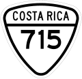 Road shield of Costa Rica National Tertiary Route 715