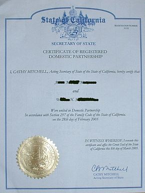 Example of California domestic partnership certificate. Ca dp certificate.jpg
