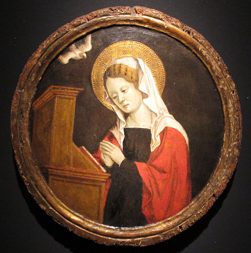 Carlo braccesco (cerchia), madonna annunciata, 1450-1500 ca., collez. privata.JPG