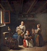 Мать с детьми. 1675. Холст, масло. Рейксмюсеум, Амстердам
