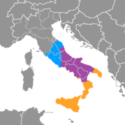 Napolin puhuma-alue violetilla
