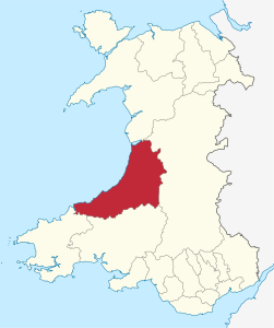 Ceredigion - Lokalisering