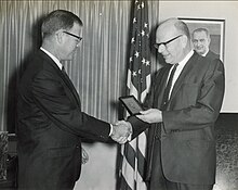 Charles S. Murphy (Right), Chair of the Board and Bobbie R. Allen, Director of the Bureau of Safety, circa 1966 Charles S. Murphy and Bobbie R. Allen.jpg