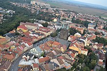 Aerial view of the historic centre