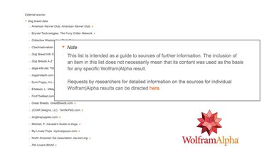 Wolfram Alpha Quellen?