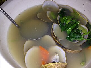 <span class="mw-page-title-main">Clam soup</span> Soup prepared with clams