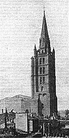 Le clocher culminait à 91 mètres