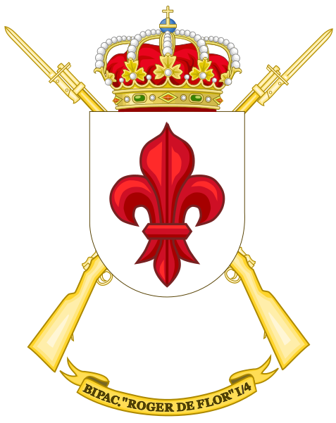 File:Coat of Arms of the 1st-4 Parachute Infantry Flag Roger de Flor.svg