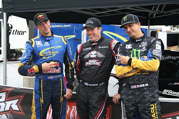 Travis Pastrana, Colin McRae and Ken Block at the X Games XIII.