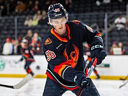 Colorado Eagles at Coachella Valley Firebirds - 2024-02-17 - Ville Ottavainen warmups (53537869364).jpg