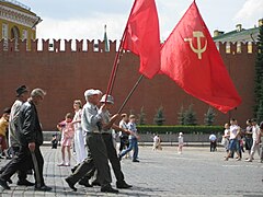 Demonstration of communists on the Red Square