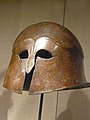 Corinthian-style bronze helmet Greek South Italy mid-4th-mid-3rd century BCE (1) (756453307).jpg