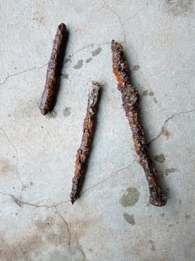 Corroded nails snaped in Benin City, Edo State, Nigeria.