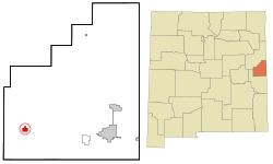 Curry County New Mexico Incorporated and Unincorporated areas Melrose Highlighted.svg