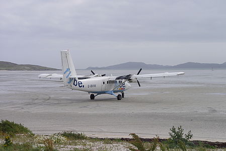 De Havilland Canada DHC-6 at Traigh Mhor, Barra, Scotland